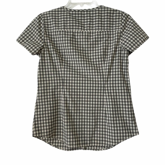 Bass Gray & White Gingham Button Up Top - Picture 3 of 5
